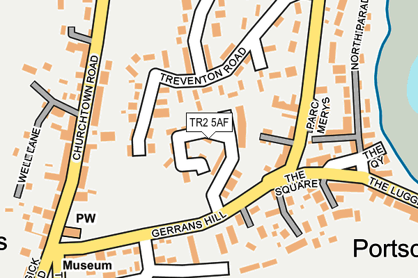 TR2 5AF map - OS OpenMap – Local (Ordnance Survey)