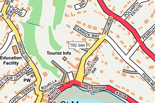 TR2 5AH map - OS OpenMap – Local (Ordnance Survey)