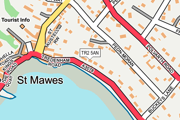 TR2 5AN map - OS OpenMap – Local (Ordnance Survey)