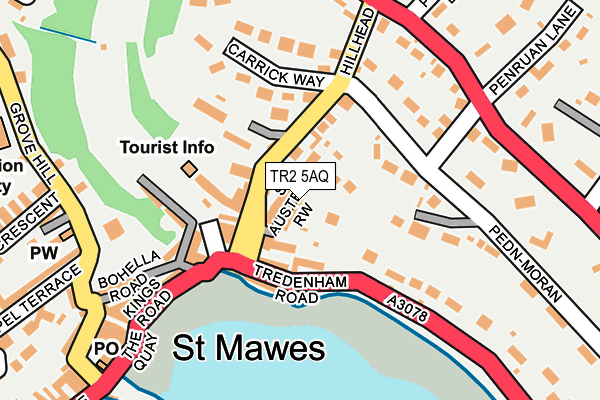 TR2 5AQ map - OS OpenMap – Local (Ordnance Survey)
