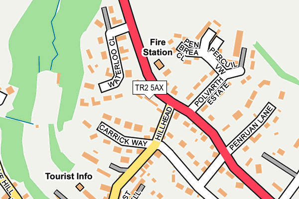 TR2 5AX map - OS OpenMap – Local (Ordnance Survey)