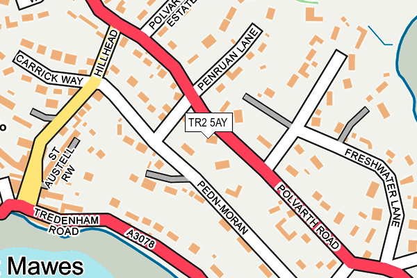 TR2 5AY map - OS OpenMap – Local (Ordnance Survey)