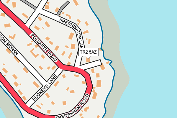 TR2 5AZ map - OS OpenMap – Local (Ordnance Survey)