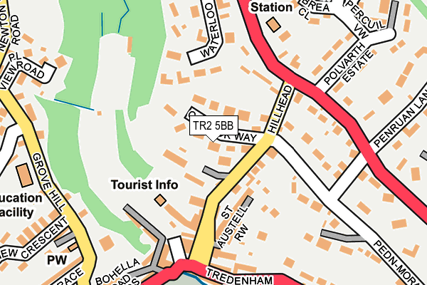 TR2 5BB map - OS OpenMap – Local (Ordnance Survey)