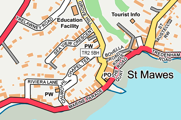 TR2 5BH map - OS OpenMap – Local (Ordnance Survey)