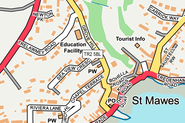 TR2 5BL map - OS OpenMap – Local (Ordnance Survey)