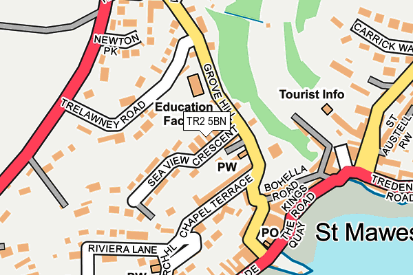 TR2 5BN map - OS OpenMap – Local (Ordnance Survey)