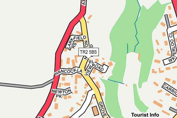 TR2 5BS map - OS OpenMap – Local (Ordnance Survey)