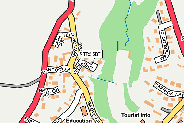 TR2 5BT map - OS OpenMap – Local (Ordnance Survey)