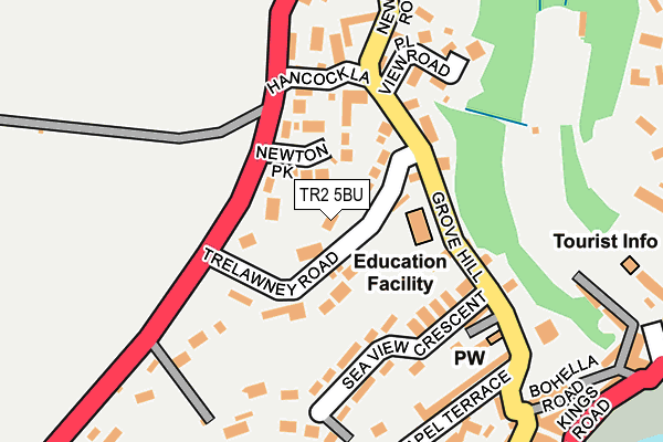 TR2 5BU map - OS OpenMap – Local (Ordnance Survey)