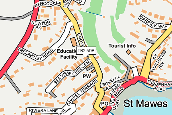 TR2 5DB map - OS OpenMap – Local (Ordnance Survey)