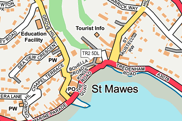 TR2 5DL map - OS OpenMap – Local (Ordnance Survey)