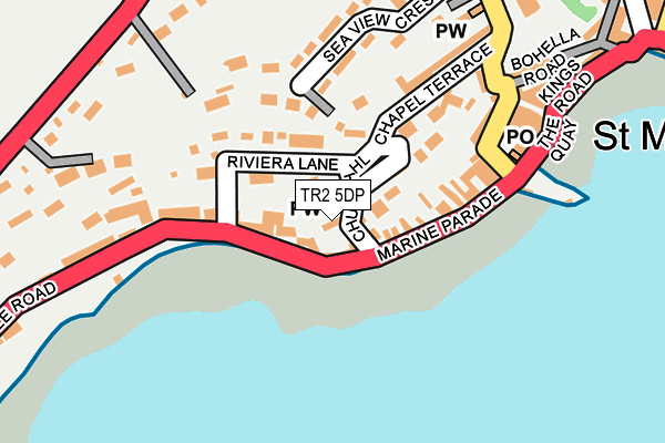 TR2 5DP map - OS OpenMap – Local (Ordnance Survey)