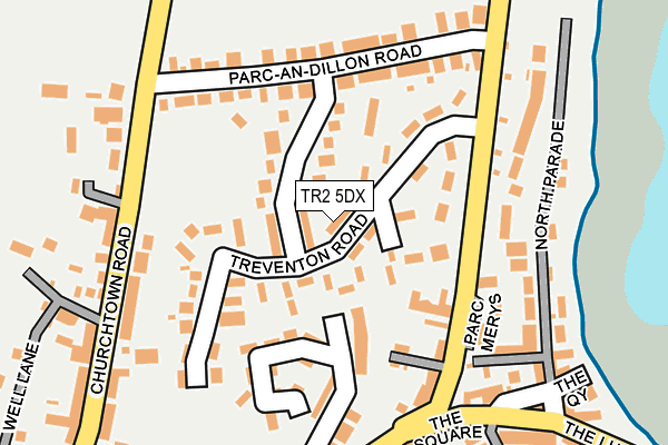 TR2 5DX map - OS OpenMap – Local (Ordnance Survey)