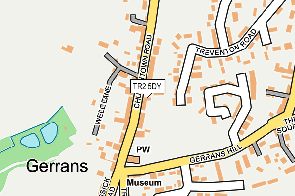TR2 5DY map - OS OpenMap – Local (Ordnance Survey)