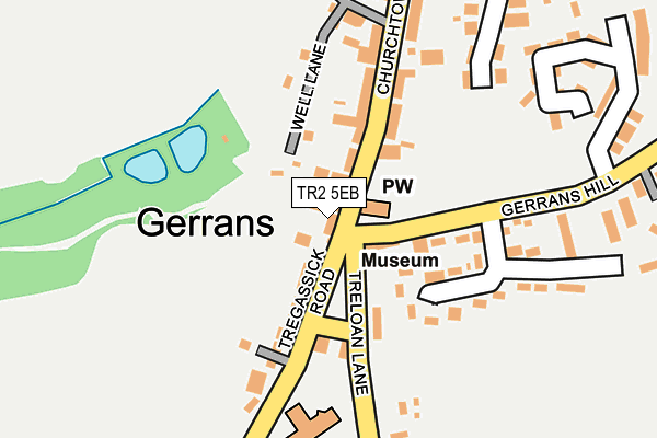 TR2 5EB map - OS OpenMap – Local (Ordnance Survey)