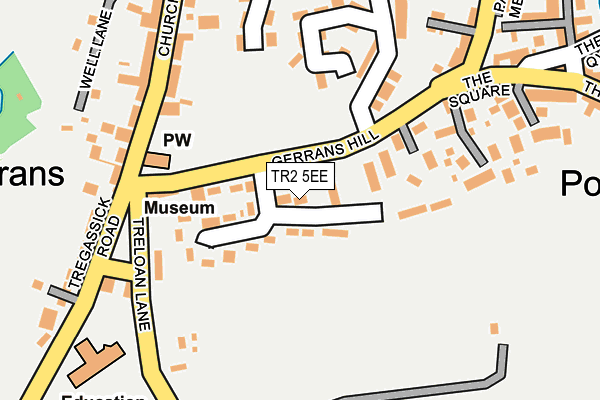 TR2 5EE map - OS OpenMap – Local (Ordnance Survey)