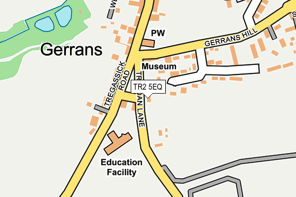 TR2 5EQ map - OS OpenMap – Local (Ordnance Survey)
