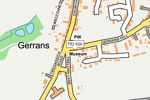 TR2 5GA map - OS OpenMap – Local (Ordnance Survey)
