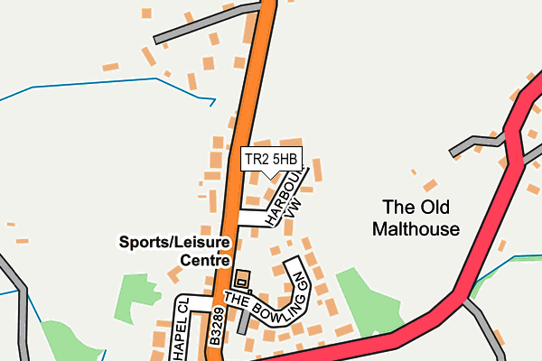 TR2 5HB map - OS OpenMap – Local (Ordnance Survey)