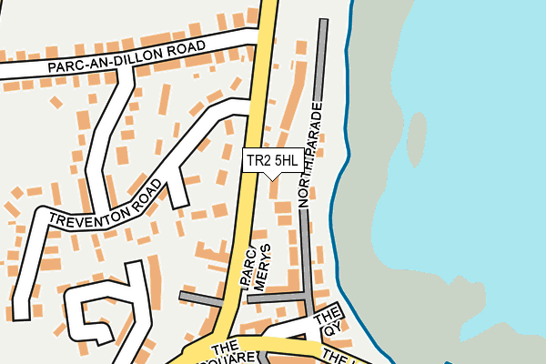 TR2 5HL map - OS OpenMap – Local (Ordnance Survey)