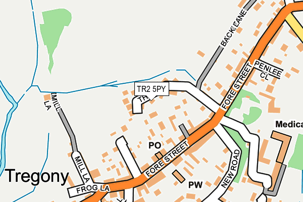TR2 5PY map - OS OpenMap – Local (Ordnance Survey)