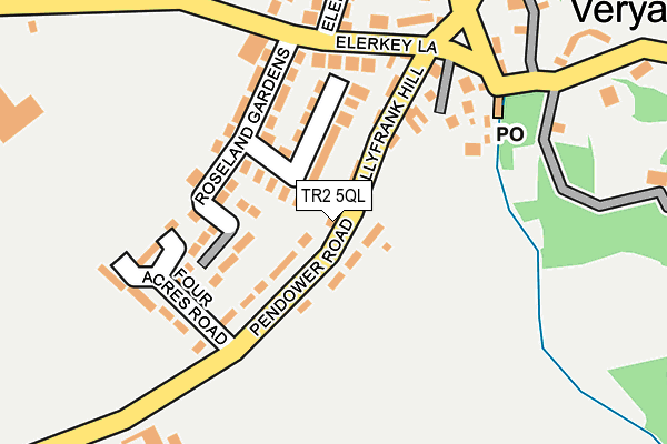 TR2 5QL map - OS OpenMap – Local (Ordnance Survey)