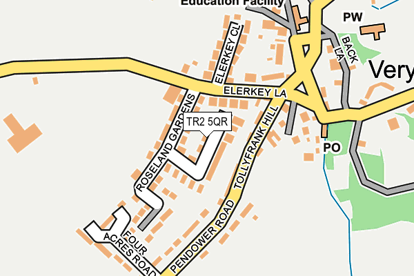 TR2 5QR map - OS OpenMap – Local (Ordnance Survey)