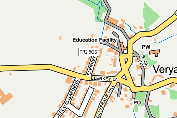 TR2 5QS map - OS OpenMap – Local (Ordnance Survey)