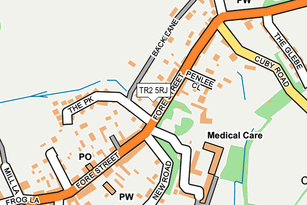 TR2 5RJ map - OS OpenMap – Local (Ordnance Survey)