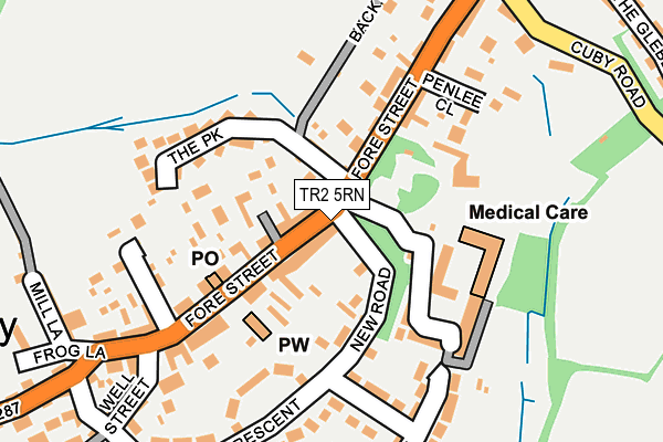 TR2 5RN map - OS OpenMap – Local (Ordnance Survey)