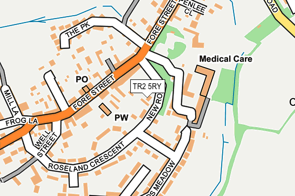 TR2 5RY map - OS OpenMap – Local (Ordnance Survey)
