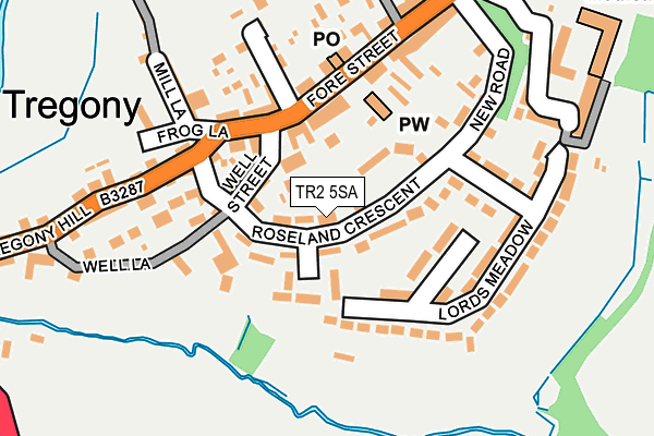 TR2 5SA map - OS OpenMap – Local (Ordnance Survey)