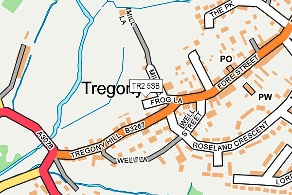 TR2 5SB map - OS OpenMap – Local (Ordnance Survey)