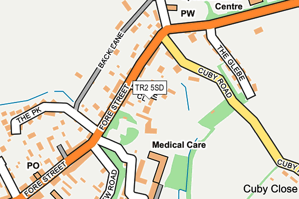TR2 5SD map - OS OpenMap – Local (Ordnance Survey)