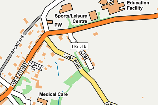 TR2 5TB map - OS OpenMap – Local (Ordnance Survey)