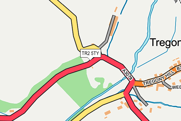 TR2 5TY map - OS OpenMap – Local (Ordnance Survey)