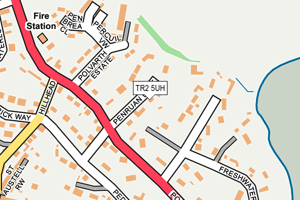 TR2 5UH map - OS OpenMap – Local (Ordnance Survey)