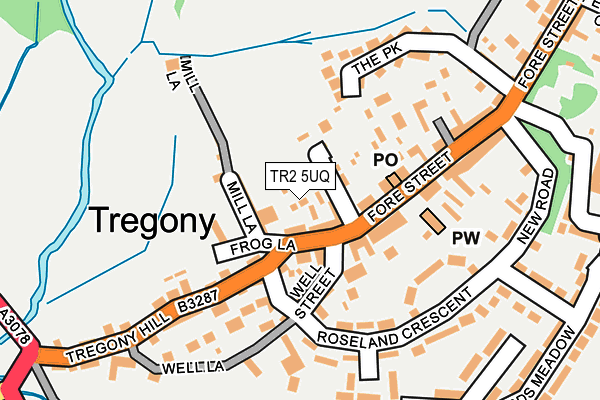 TR2 5UQ map - OS OpenMap – Local (Ordnance Survey)