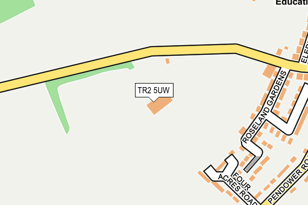 TR2 5UW map - OS OpenMap – Local (Ordnance Survey)