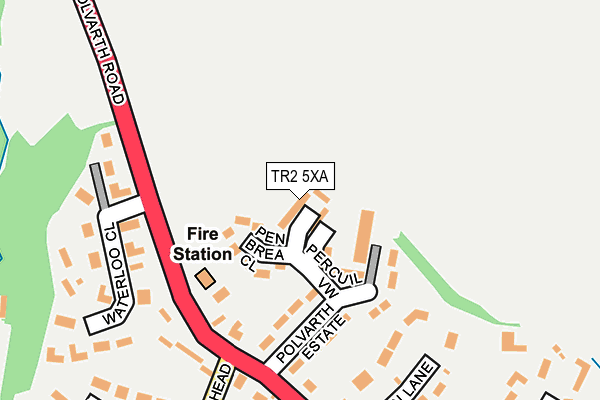 TR2 5XA map - OS OpenMap – Local (Ordnance Survey)