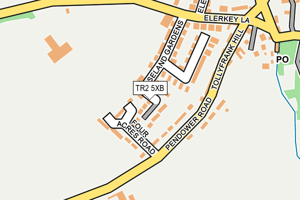 TR2 5XB map - OS OpenMap – Local (Ordnance Survey)