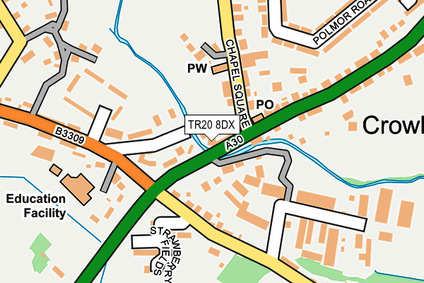 TR20 8DX map - OS OpenMap – Local (Ordnance Survey)