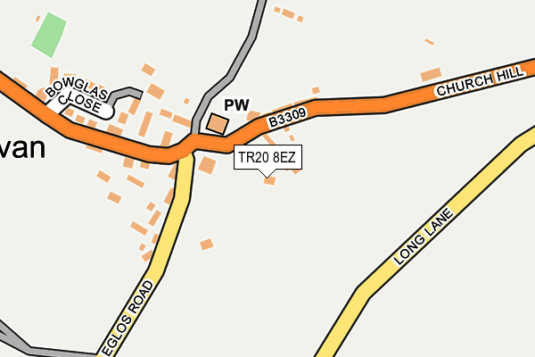 TR20 8EZ map - OS OpenMap – Local (Ordnance Survey)