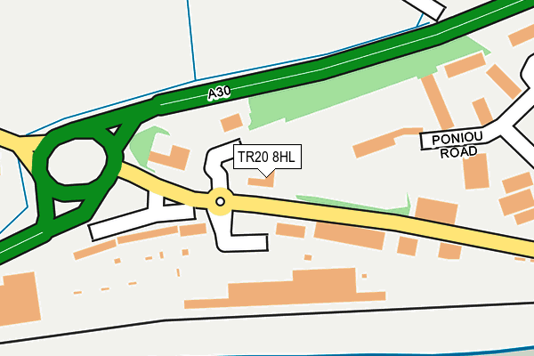 TR20 8HL map - OS OpenMap – Local (Ordnance Survey)