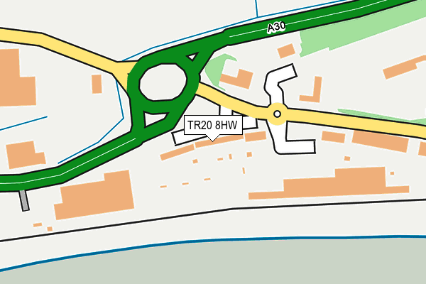 TR20 8HW map - OS OpenMap – Local (Ordnance Survey)