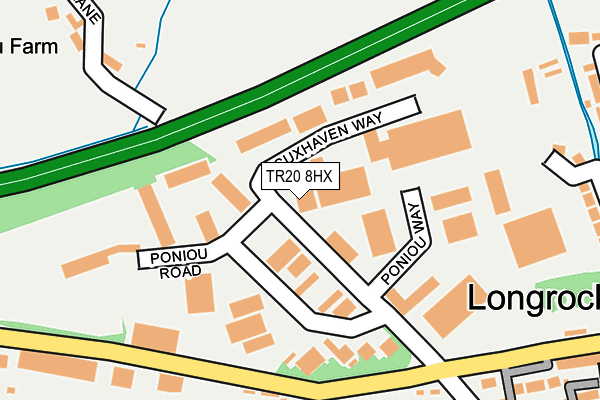 TR20 8HX map - OS OpenMap – Local (Ordnance Survey)