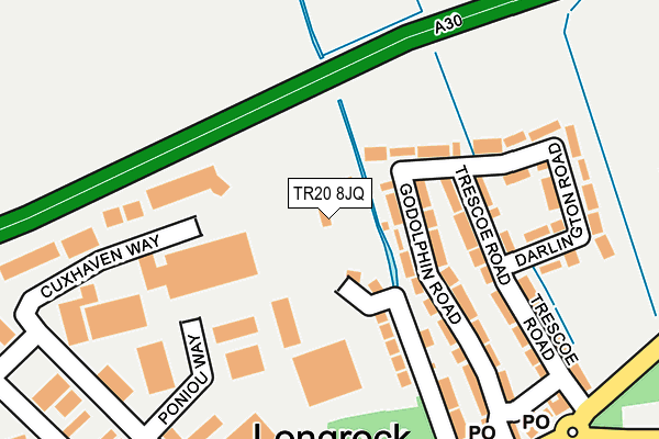 TR20 8JQ map - OS OpenMap – Local (Ordnance Survey)