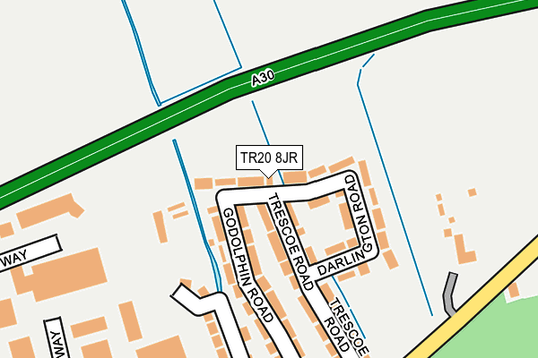 TR20 8JR map - OS OpenMap – Local (Ordnance Survey)