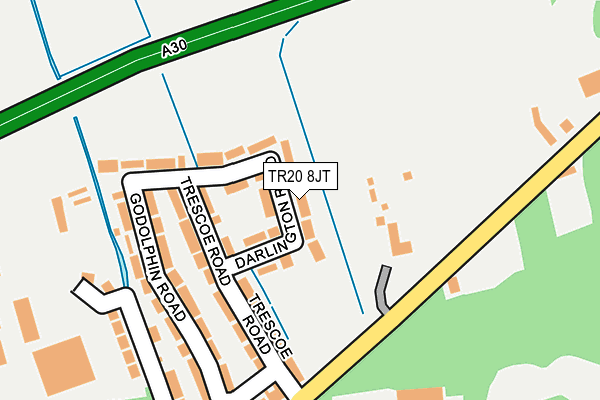 TR20 8JT map - OS OpenMap – Local (Ordnance Survey)